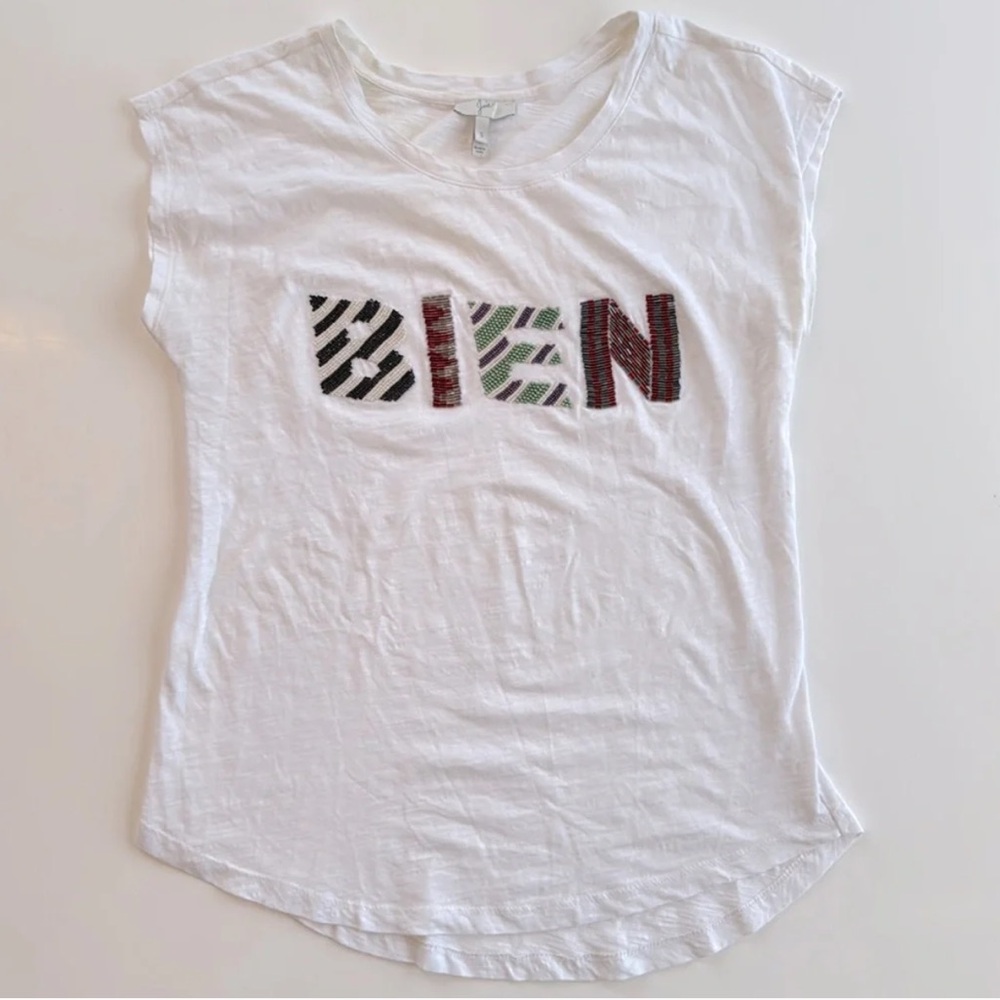 Joie Bien beaded burnout tee